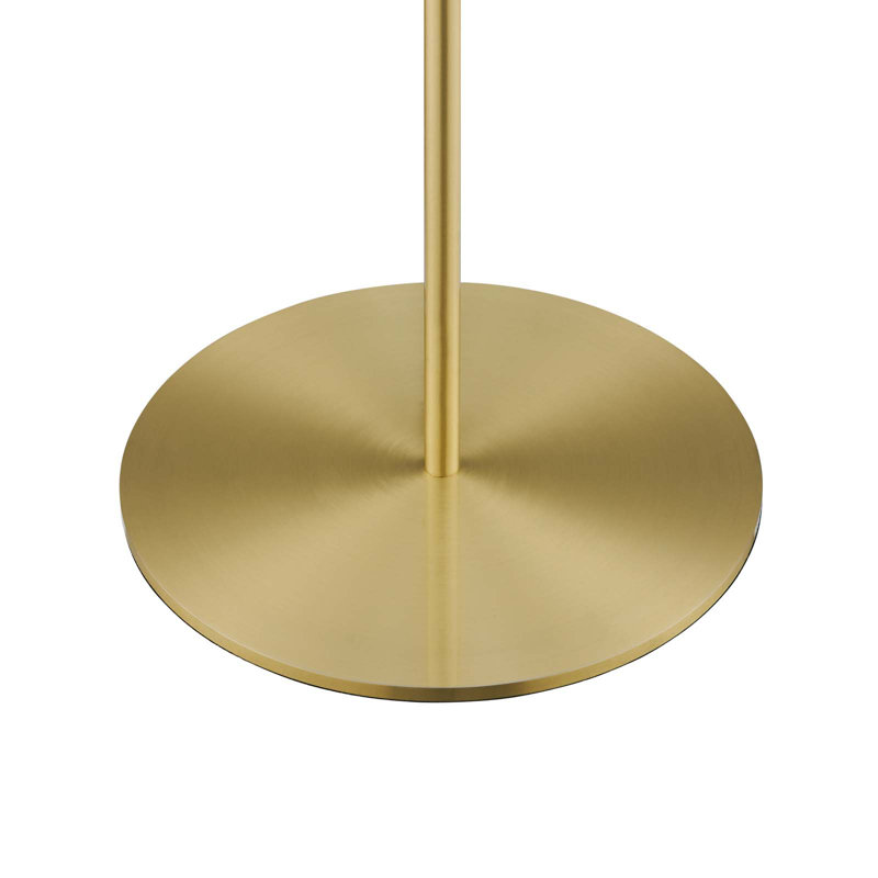 Lampe sur pied en verre et en métal Reprise par Modway, Blanc