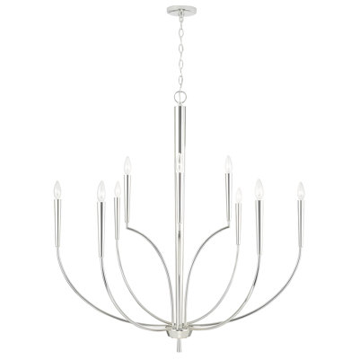 Oversize 43in 9-light Dimmable Satin Nickel Chandelier,classic/tradtional
