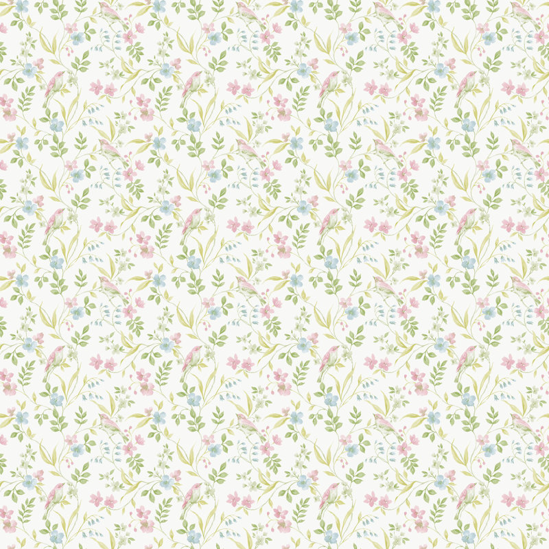 Rouleau de papier peint Miniatures 3, Rose clair / bleu