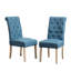 Chaise de salle à manger en bois massif bleu, 2 - Elegant Curve Chair, bleu de Perspectives-582724720