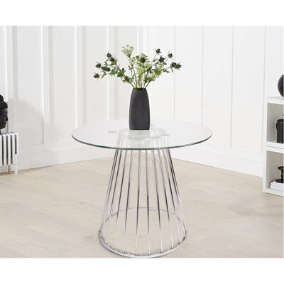 Arilla Round Glass Top Dining Table