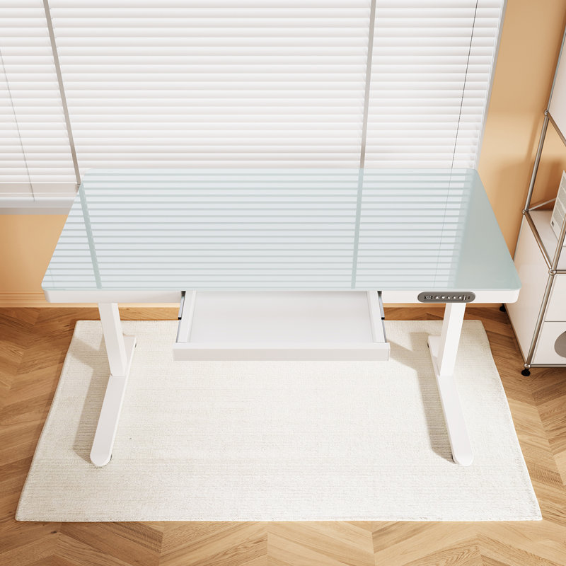 Inbox Zero 120Cm W Height Adjustable Rectangular Executive Desk ...