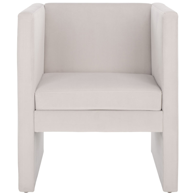 Fauteuil large en velours de 26 po Jedu, Gris clair