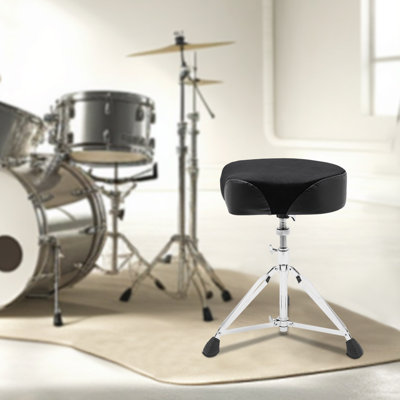 Foldable Drum Chair Seat Adjustable Height Drum Stool 220lbs Load Padded Drum Seat for Music Practice Concert Salon Daily Use