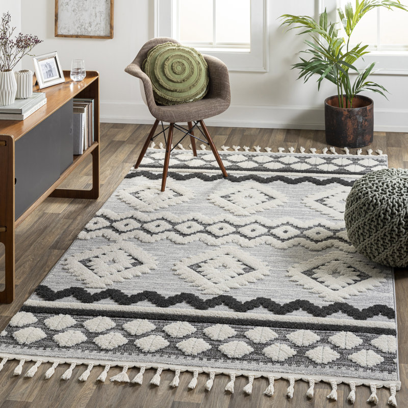 Firman Moroccan Indoor Rug, Rectangle 6'7" x 9'