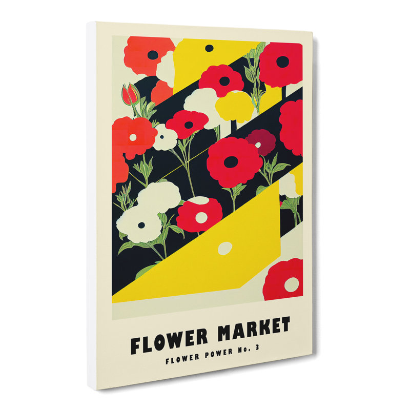 Flower Market Exhibition Power No.4 - Wrapped Canvas, 60cm H x 40cm W x 3cm D