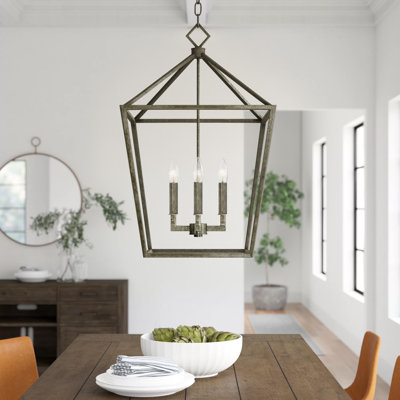 Lustre géométrique à 4 lumières Poisson