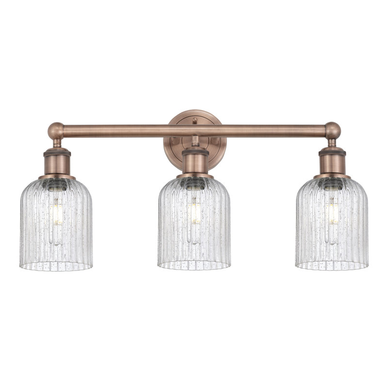 Abat-jour de salle de bain 3 lumières Edison Northgate, Grainé, Cuivre antique