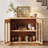 93" Lighted Arched Glass Display Cabinet Set with Fluted Doors, Large China Cabinet & Home Bar Console-1250017789-1248245335