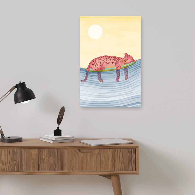 «Dreamy Leopard Float Abstract Contemporary Landscape Nature», art mural
