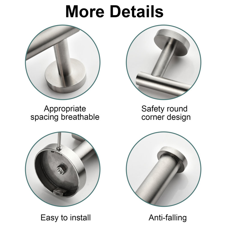 4 - Piece Bathroom Hardware Accessories Set, Brushed Nickel