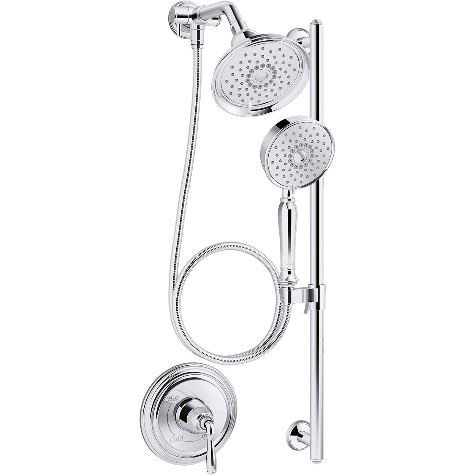 Bancroft Essentials Performance Showering Package, Polished Chrome