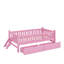Lit plateforme simple en bois avec tiroirs et garde-corps-114402327