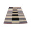 Tapis moderne multicolore rayé 5 x 8 touffeté à la main