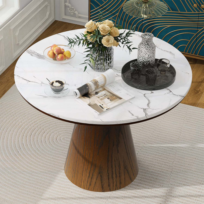 Table de salle à manger ronde pour des espaces de vie élégants et fonctionnels