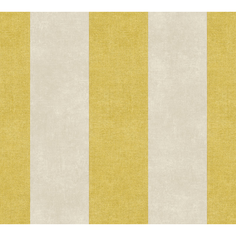 Ewing 10.05m x 53cm Textured Matte Wallpaper Roll, Yellow/Brown