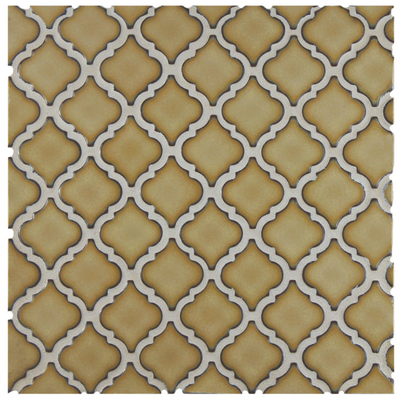 Carreau de mosaïque en porcelaine pour mur et plancher de 2 po x 2 po Hudson Tangier, Café