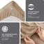 Drap pour grand lit 4 pièces en taupe - 100% douillette et ajustée 2 taies d'oreiller pour matelas 16 po brossés des deux côtés Lavable à la machine ultra doux