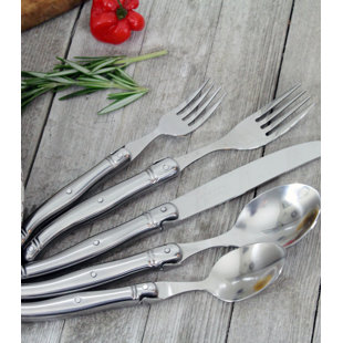 French Home Laguiole 20 Piece Stainless Steel Flatware Set, Service for 4, Stainless-Steel Handles.