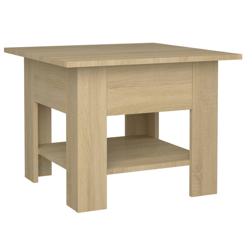 Greydi Solid Coffee Table with Storage, Sonoma Oak