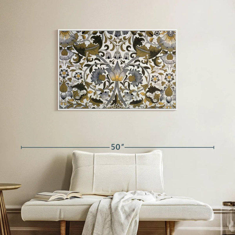 Lodden, 1884, Cadre flottant blanc, 37 po x 25 po