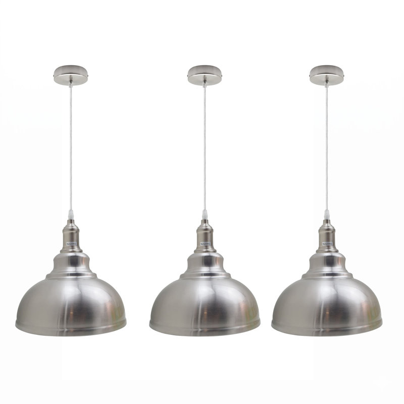 1 - Light Dome Pendant, Satin Nickel, No