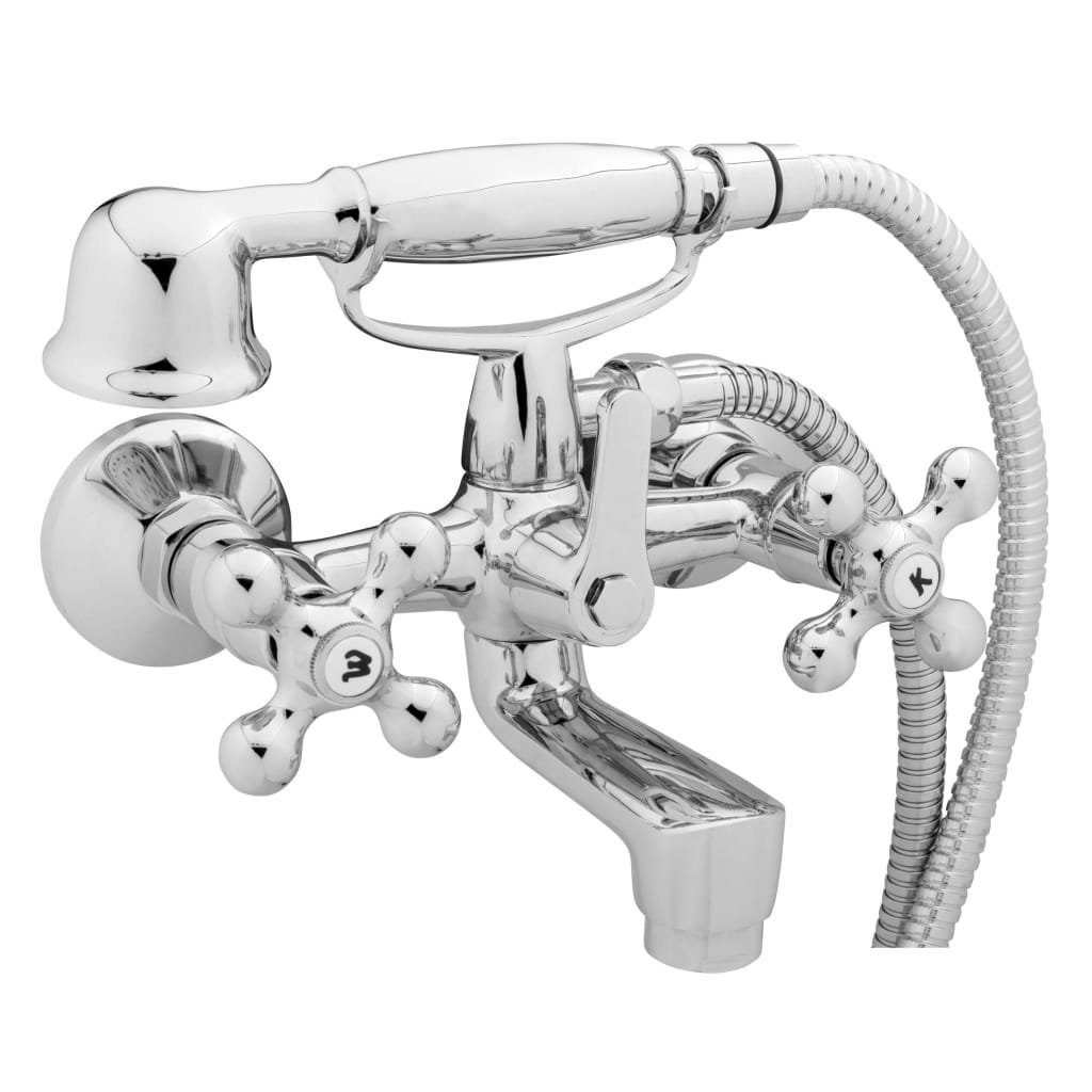 Schütte 2-Handle Bath Mixer with Hand Shower Elk Chrome