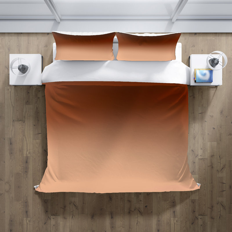 Polyester Ombre Duvet Cover, King Duvet Cover + 2 King Shams