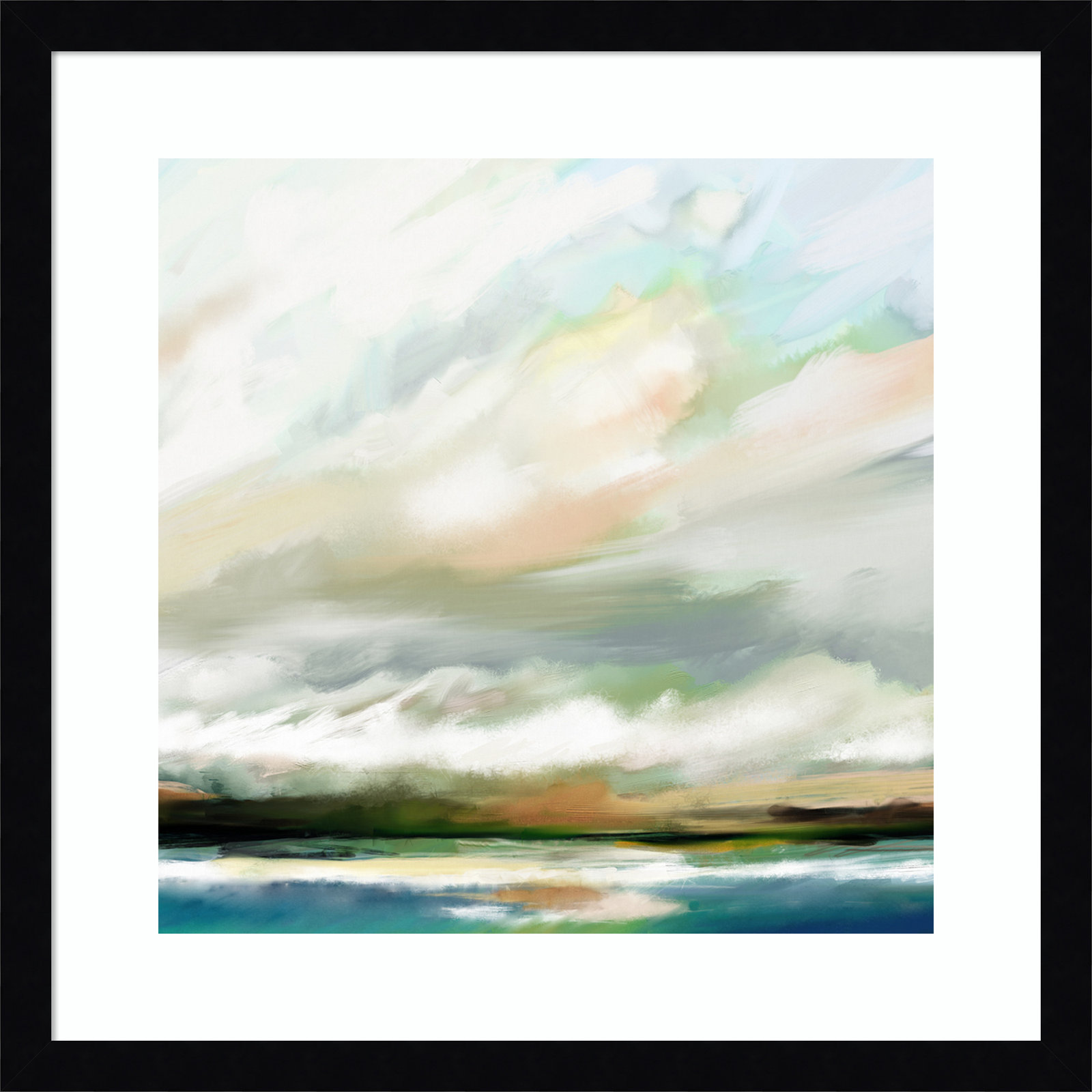 Sunday Morning Print by Mary Sparrow, 41" H x 41" W, Framed Print, Noir Black