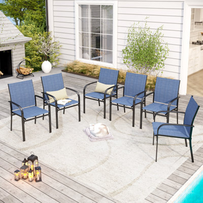 Stacking Chairs Sling Outdoor Patio Dining Chair Badger Institute