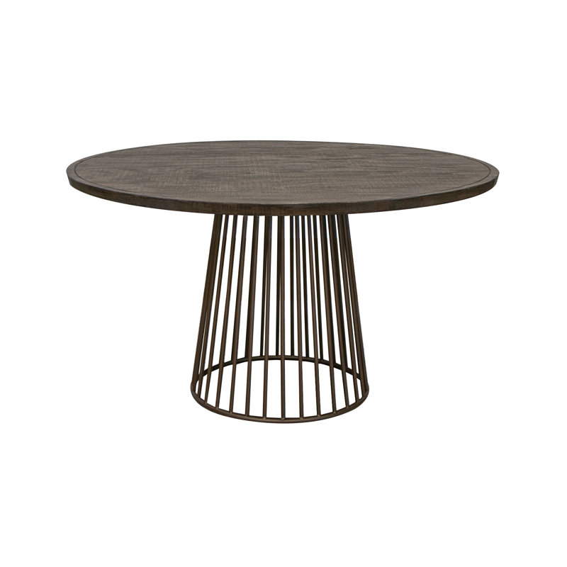 Nogales Round Metal Base Dining Table