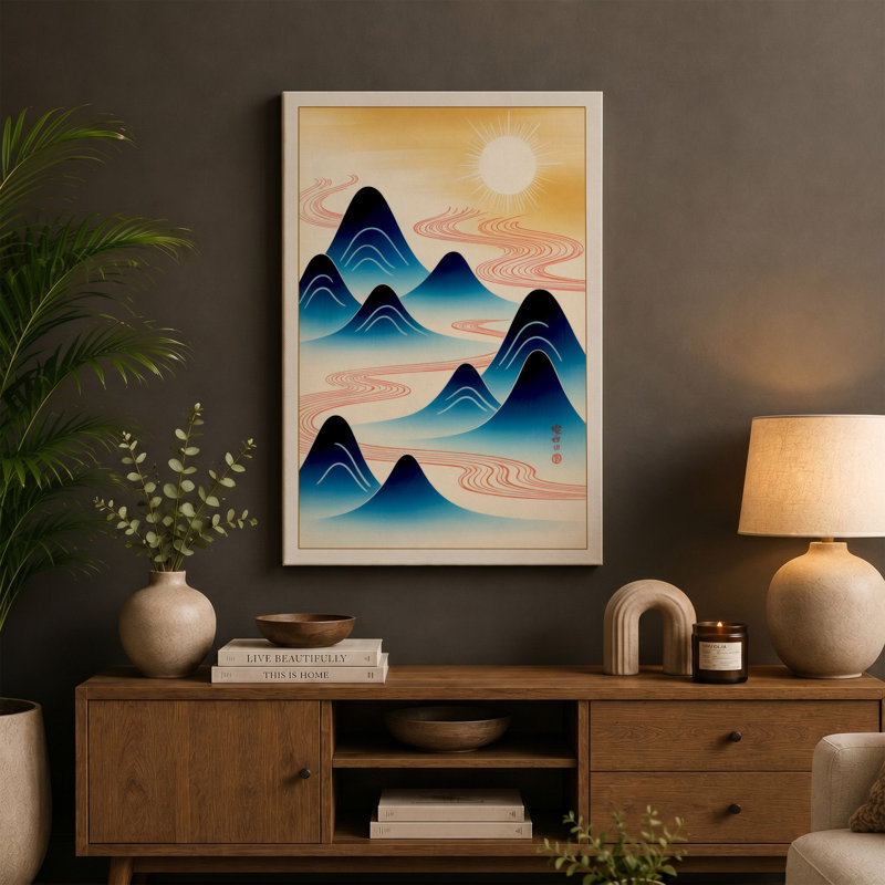 Print, 24x16 - 61.0 x 40.6 cm, Teal Border