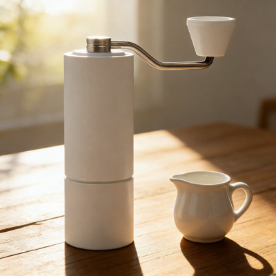 Moulin à café manuel avec meule conique en acier inoxydable à commande numérique, réglages internes réglables pour une mouture précise, capacité de 20 g pour verser, presse française, espresso et plus