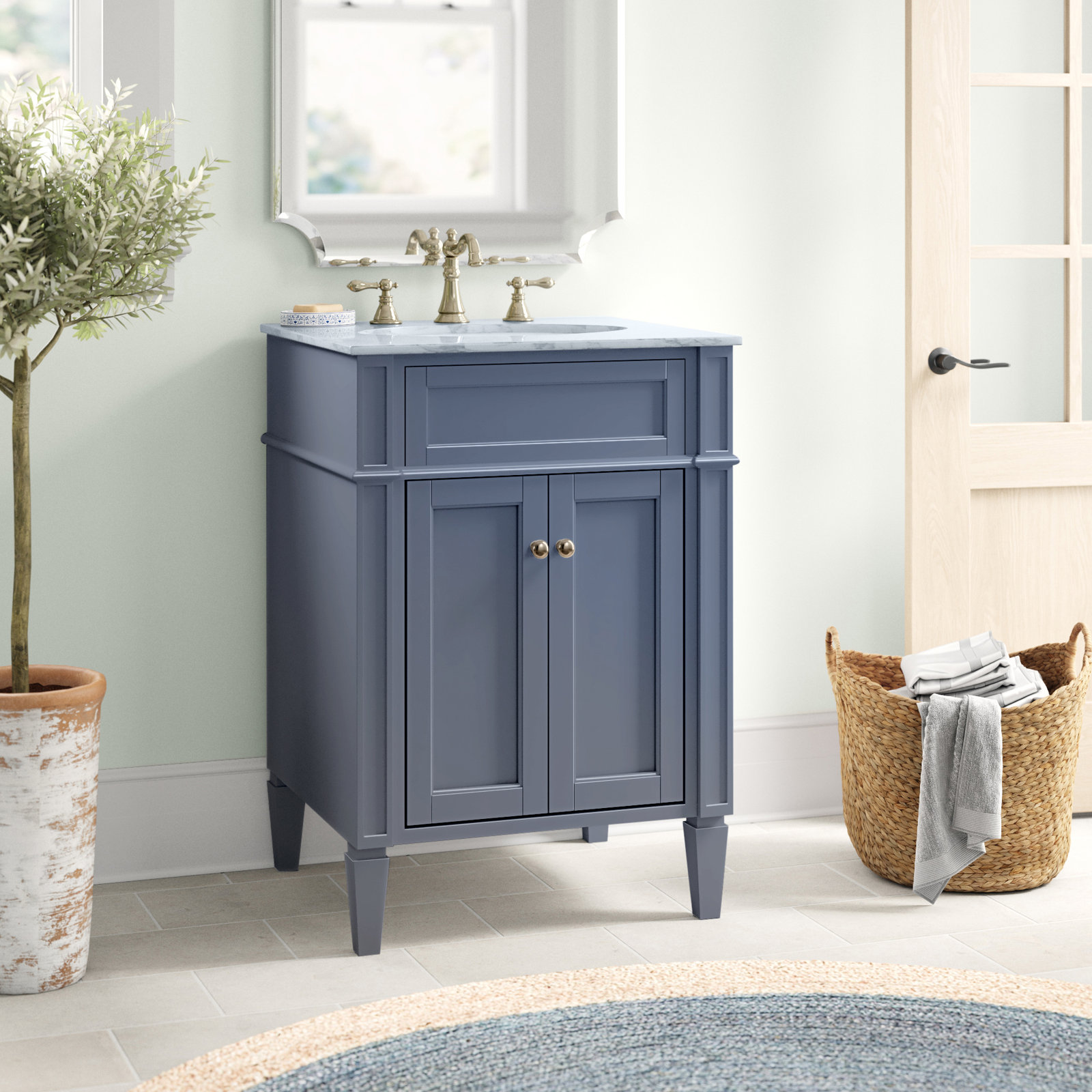 Rivers 24'' Single Bathroom Vanity, Gray