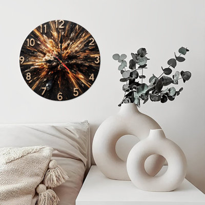 Exploding Clock Face With Numbers