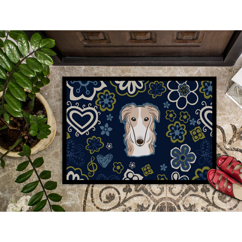 Tapis d'extérieur antidérapant Toluca, L 24 po x L 36 po, Barzoï