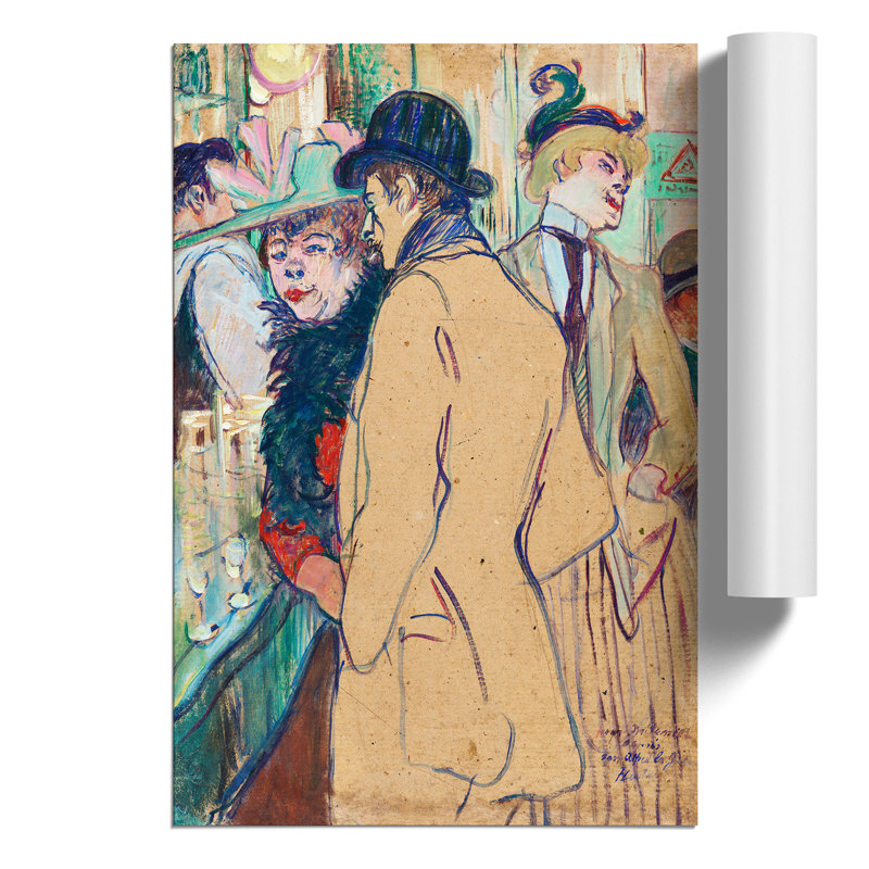 Alfred La Guigne by Henri De Toulouse-Lautrec - No Frame Painting, 30cm H x 21cm W x 0.1cm D