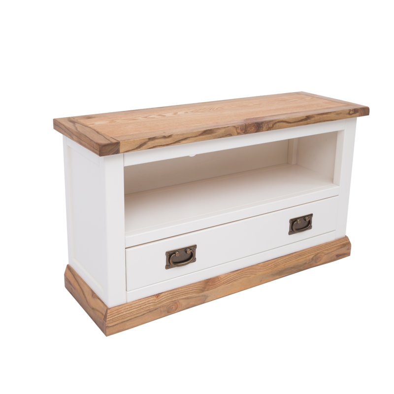 Escobar TV Stand for TVs up to 48", White/Brown