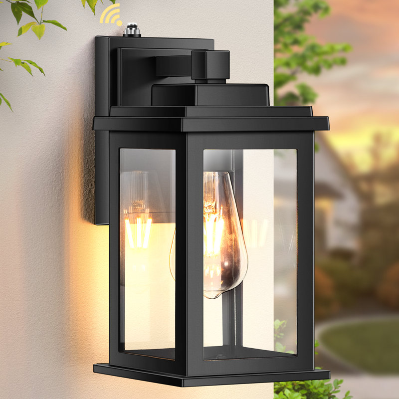 Dusk to Dawn Outdoor Wall Lights, Black Outdoor Lights for House, Matte Black