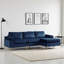 Canapé modulaire en L Mid-Century Glam avec pieds en métal doré-1713225242