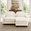 Upholstered Teddy L-Shaped Sectional with Ottoman-565380921-565380924
