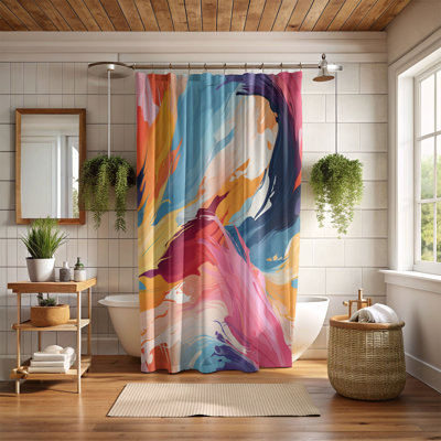 Color Swipes - Premium Shower Curtain