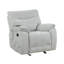 Fauteuil inclinable électrique avec massage Chela, polyester gris mousse, ports USB