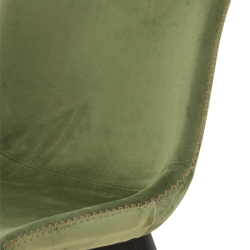 Velvet Side Chair in Green