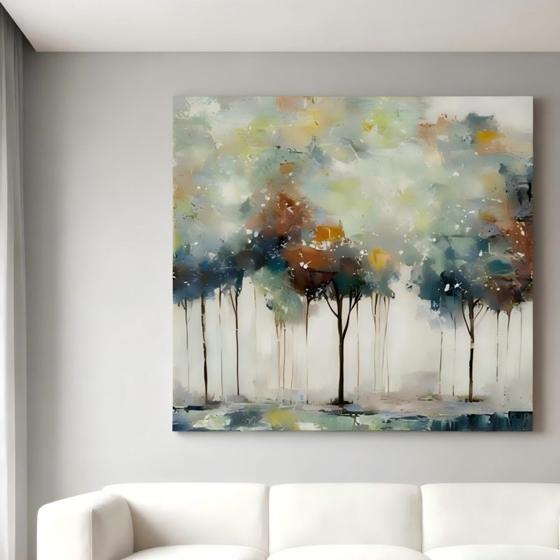 Art mural sur toile de paysage champêtre sans cadre 16 po x 16 po