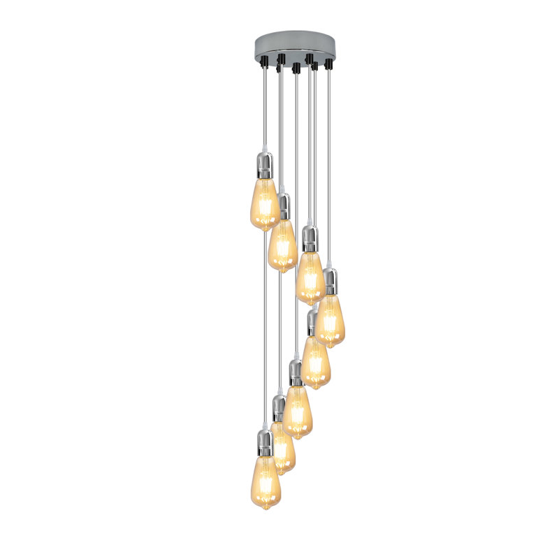 Brodbeck 8 - Light Chrome Cluster Pendant, Yes