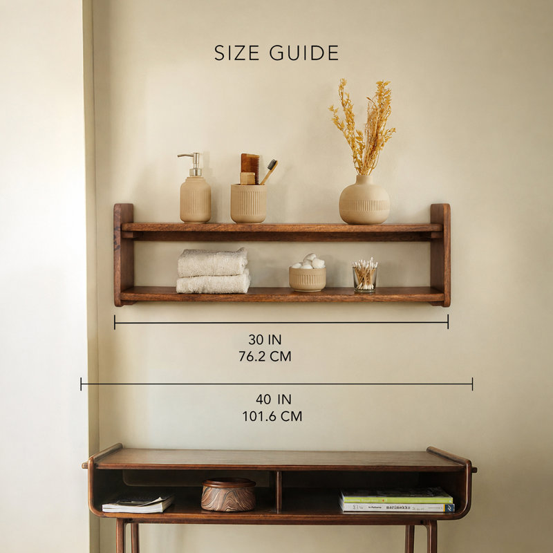 Tablettes murales flottantes en bois Sephine