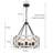 Napeague 5 - Light 19.7-inch Dimmable Drum Chandelier with Distressed Grain Accents-588439423