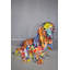 Statue de chien de basset Grovetown Graffiti en résine Taille: 16 po x 8 po x H 13 po