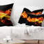 Coussin à imprimé abstrait fumée-29455515-89823937-29366494